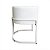 Poltrona Luna para Decoração - Base Metálica Branca - Boucle Fuji Branco - Imagem 4