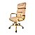 Cadeira Escritório Presidente WOOD - Courissimo - Base Giratória Dourada - Imagem 2
