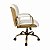 Poltrona Diretor WOOD -OFF-WHITE - Base Giratória Dourada - Imagem 2