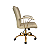 Cadeira Escritório Diretor Athena Champanhe Giratória Dourada - Facto Dunas- Champanhe - Imagem 5