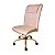 Cadeira Presidente Novara sem Braço - Base Dourada Giratória -Facto Dunas ROSÊ - Imagem 3