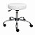 Cadeira Mocho Banqueta Giratória Profissional – Base Cromada - Branco - Imagem 1