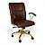 Cadeira Diretor Novara - Base Dourada Giratória - Marron - Imagem 1