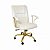 Cadeira Diretor Novara - Base Dourada Giratória - OFF - White - Imagem 1
