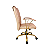 Cadeira Diretor Novara  Rosê Facto Dunas - Base Dourada Giratória - Imagem 2