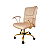 Cadeira Diretor Novara  Rosê Facto Dunas - Base Dourada Giratória - Imagem 5