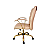 Cadeira Diretor Novara  Rosê Facto Dunas - Base Dourada Giratória - Imagem 3