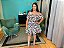 Vestido Estampado  Alcinha Ombro Caído Plus Size - Imagem 1