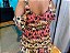 Vestido Estampado  Alcinha Ombro Caído Plus Size - Imagem 6