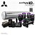 KIT 3 / AirRide Black 10mm + FlatTank | Mitsubishi - Imagem 1