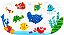 Tapete De Box Infantil Antiderrapante Para Banho Com Ventosas - Fundo do Mar, Buba - Imagem 1