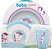 Kit Alimentação Refeição Infantil Bebe Prato Copo Bowl - Buba - Unicórnio - Imagem 4