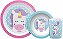Kit Alimentação Refeição Infantil Bebe Prato Copo Bowl - Buba - Unicórnio - Imagem 1