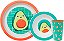 Kit Alimentação Refeição Infantil Bebe Prato Copo Bowl - Buba - Avocado - Imagem 1