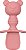 Kit Talher Bebê Silicone Ursinho Buba Garfo Colher Proteção - Rosa - Imagem 3