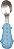 Kit Talheres em Silicone e Aço Inox - Buba, Dino, Azul - Imagem 4