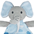 Naninha com Prendedor de Chupeta - Buba, Elefante Azul - Imagem 2