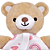 Naninha com Prendedor de Chupeta - Buba, Urso Rosa - Imagem 2