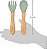 Kit Talheres em Silicone e Bambu - Buba, Verde - Imagem 2