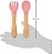 Kit Talheres em Silicone e Bambu - Buba, Rosa - Imagem 2
