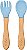 Kit Talheres em Silicone e Bambu - Buba, Azul - Imagem 1