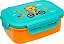 Lancheira Bento Box - Buba Zoo, Leão | Azul e Laranja - Imagem 1