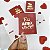 10un Mini Cartão Hot Stamping "Eu Amo Você" Vermelho - Imagem 1
