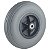 Roda 200X50 borracha maciça cinza para cadeira de rodas motorizada (01 Par) - Imagem 2