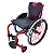 Cadeira de Rodas Monobloco Alumínio SIGMA (36x36x40) Vermelha Smart - Imagem 1