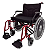 Cadeira de Rodas Resistente em aço Super Big Dobrável 200Kg  cor vinho Jaguaribe - Imagem 7