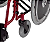 Cadeira de Rodas Resistente em aço Super Big Dobrável 200Kg  cor vinho Jaguaribe - Imagem 6