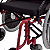 Cadeira de Rodas Resistente em aço Super Big Dobrável 200Kg  cor vinho Jaguaribe - Imagem 5