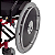 Cadeira de Rodas Resistente em aço Super Big Dobrável 200Kg  cor vinho Jaguaribe - Imagem 4