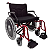 Cadeira de Rodas Resistente em aço Super Big Dobrável 200Kg  cor vinho Jaguaribe - Imagem 1