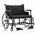 Cadeira de Rodas Resistente em aço Super Big Monobloco 250Kg cor preta Jaguaribe - Imagem 1