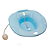 Bacia de Banho de Assento Azul Longevitech - Imagem 2
