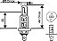 Lâmpada do farol H1 55w Super Branca Gauss GL02H1 - Imagem 3