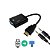 Adaptador Conversor Hdmi X Vga Femea C/ Cabo De Audio P2 - Imagem 1