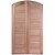 Porta balcão de abrir veneziana em madeira quadriculada arco p. cedro cx. 14 - Imagem 1