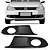 Grade parachoque dianteiro jetta 2011 a 2014 com furo aro preto cod. 25383 - Imagem 1