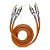 Cabo kx3 rca blindado 5m laranja cod 65461 rca5ml - Imagem 1