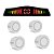Sensor de estacionamento 4 pontos display led meia lua branco cod m206090003 - Imagem 1