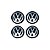 Emblema de calota volkswagen resinado preto 48mm jogo de 04 peças cod cal04 837461 - Imagem 1