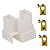 Soquete lâmpada h4 base nylon branco terminais latão cod dp2008 - Imagem 1