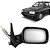 Retrovisor do uno fiat de 2001 a 2005 externo do lado direito de 2 portas com controle de modelo convexo cofran cod 12921 - Imagem 1