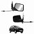 Retrovisor externo da ecosport de 2003 a 2012 com capa preto liso com controle lado direito cod 21316 - Imagem 1