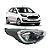 Farol do ka ford de 2019 a 2022 dianteiro lado direito cor preta e cromada cod 3055 - Imagem 1