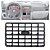Grade difusor ar palio siena fiat 1996 a 2003 com aletas preto lado esquerdo cod 1083635 df407 - Imagem 1