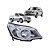 Farol do agile 2009 a 2014 e montana de 2011 a 2021 chevrolet do lado direito na cor preto anel cromado cod 200701 - Imagem 1