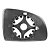 Base da lente do retrovisor do celta prisma meriva de 2007 a 2012 lado esquerdo cod 272134011 - Imagem 1